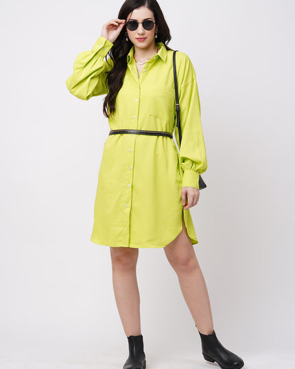 Lime Shirt Dress