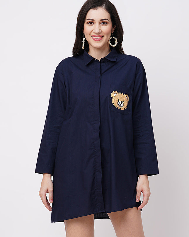 Teddy Shirt Dress