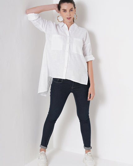 Backless Slit Shirt
