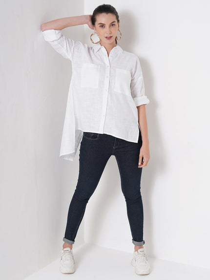 Backless Slit Shirt