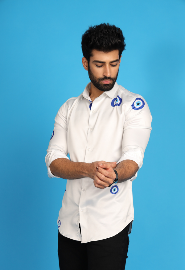 Evil Eye Satin Shirt