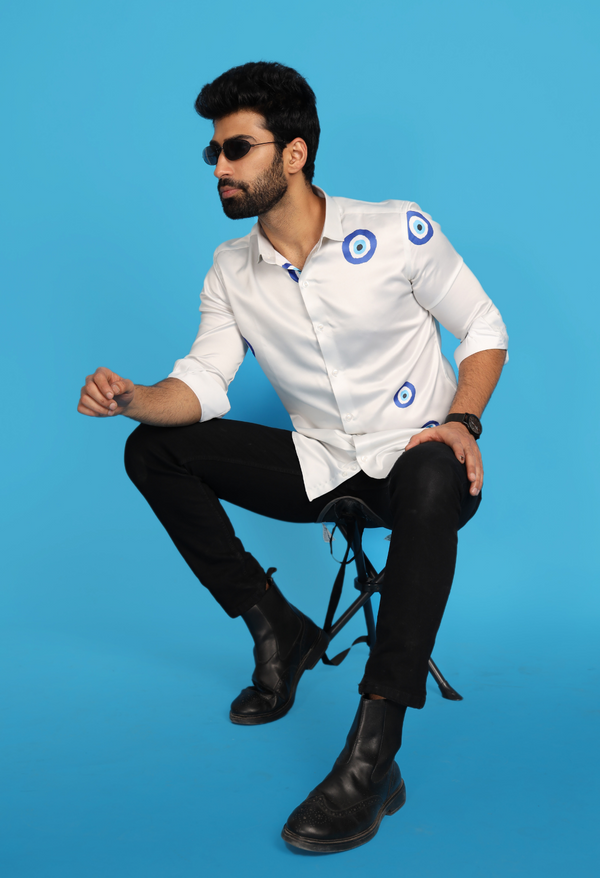 Evil Eye Satin Shirt